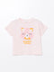 Crew Neck Printed Short Sleeve Baby Girl T-Shirt